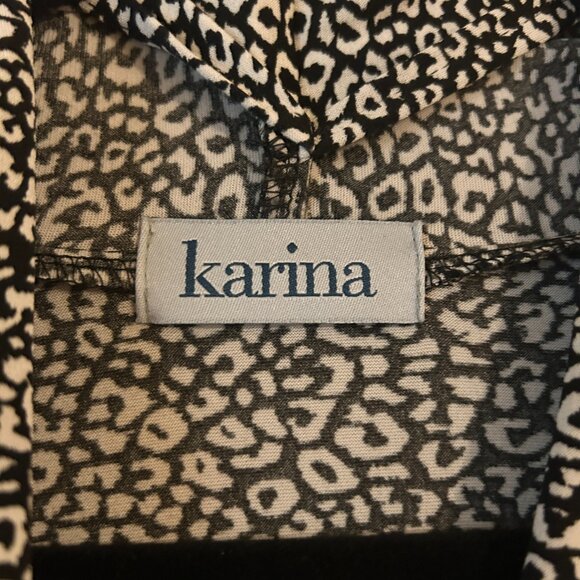 Karina - Ruby Dress - Snow Leopard - Elbow-Length Sleeves - Knee Length - Picture 2 of 3